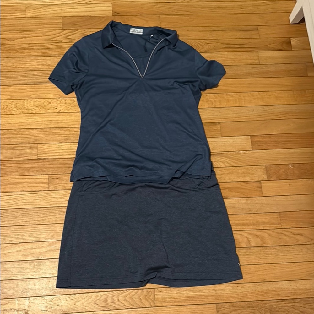 Callaway Women's Dark Blue Polo and Skort Matching Set